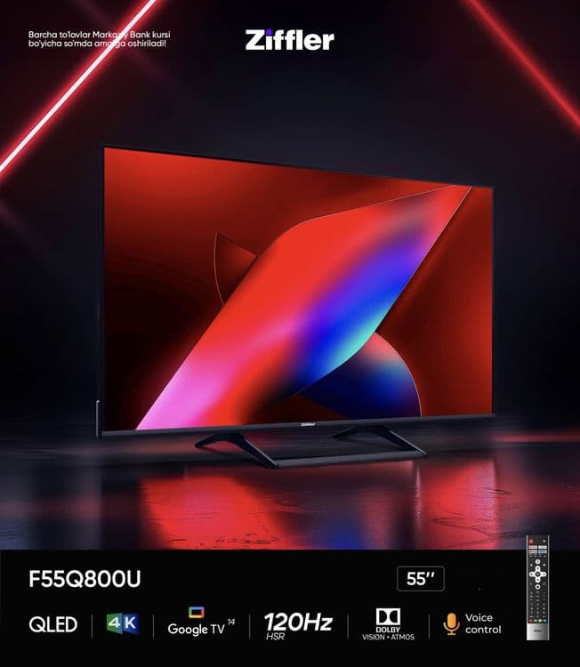 Телевизор ZIFFLER 55 Webos 2025 QLED — 1