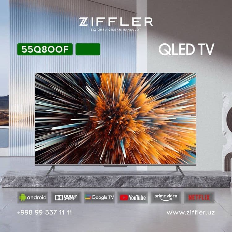 Телевизор Ziffler 55 Qled Smart Android Tv Доставка бесплатно — 1