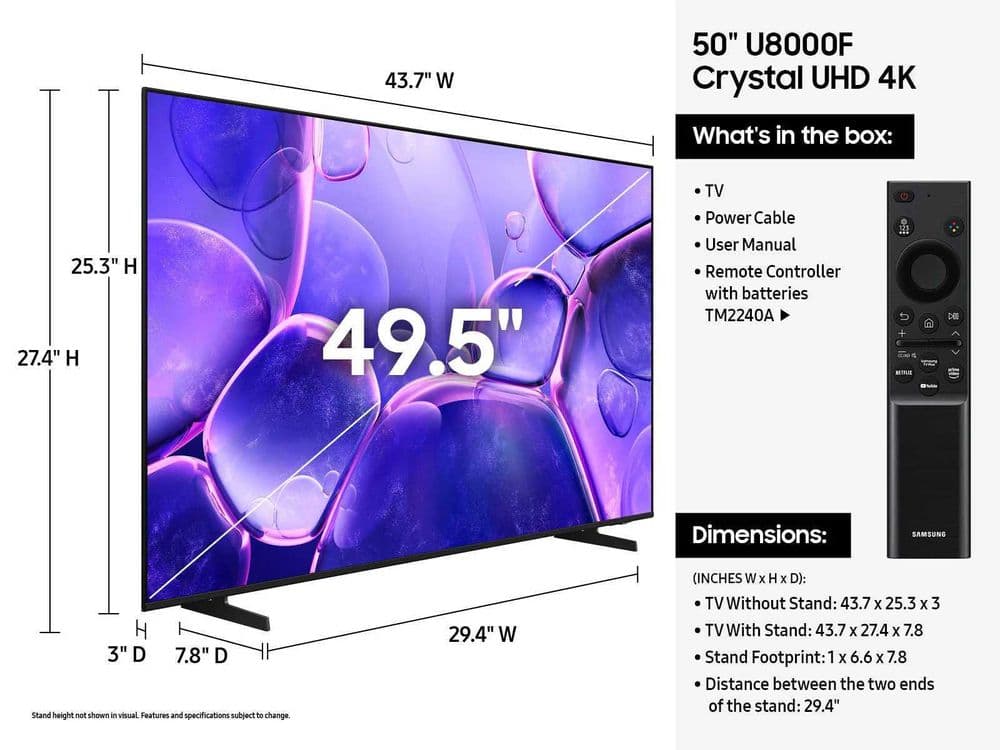Телевизор NEW 2025 SAMSUNG 43U8000F SMART 4K  по низеой цене+Доставка! — 4
