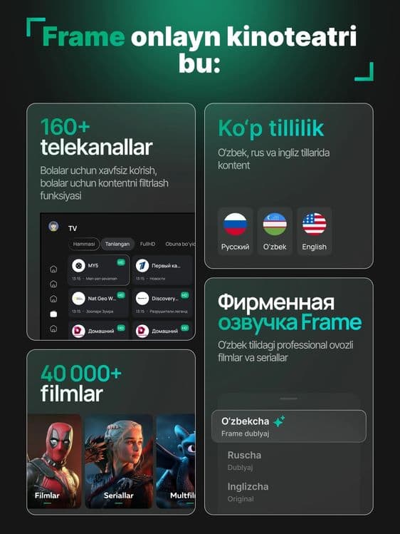 Tv 55 Smart UltiraHd 4K Luxsury kachestva 1yil garyanta srocna — 7