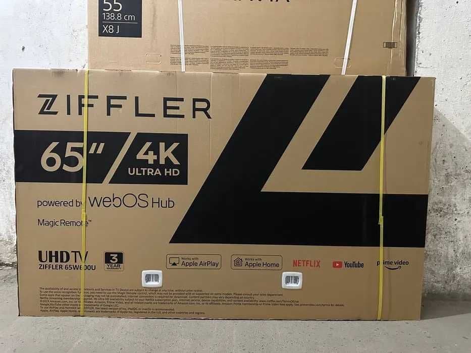 Телевизор ZIFFLER диагональ 65 QLED 120 герц 4K ULTRE HD new model — 1