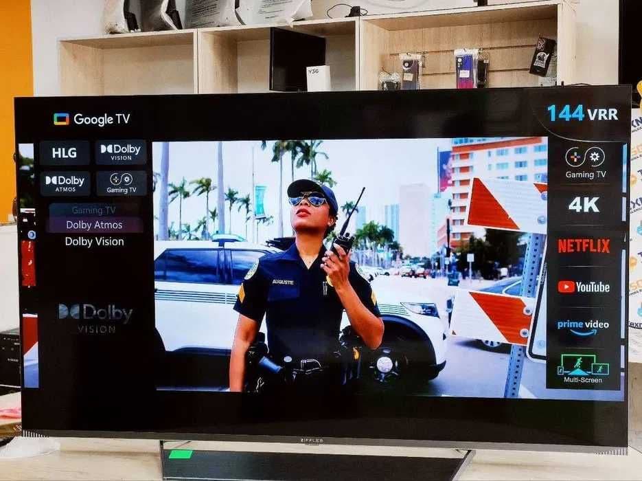 Телевизор ZIFFLER диагональ 65 QLED 120 герц 4K ULTRE HD new model — 2