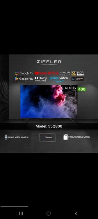 Телевизор ZIFFLER 55Q800 Qled tv — 1