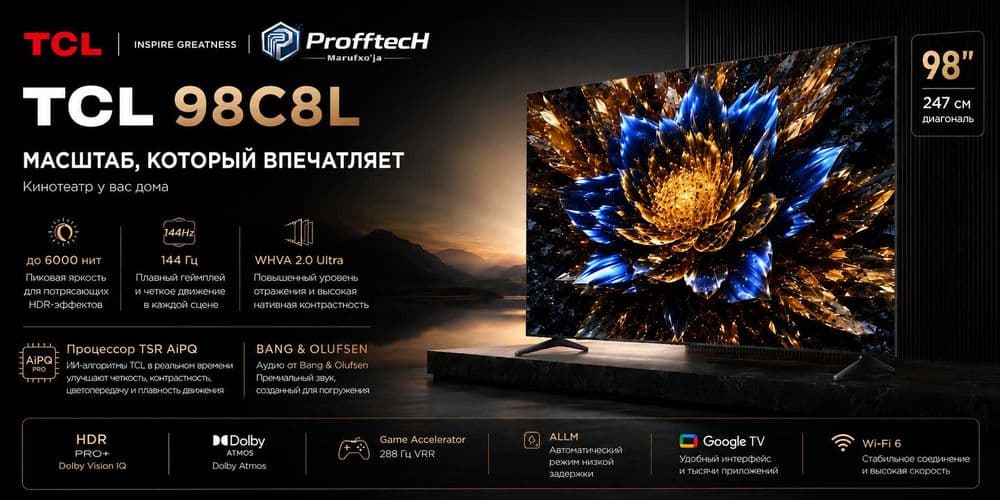 Телевизор TCL C8L Мини лед Mini Led все модели — 1