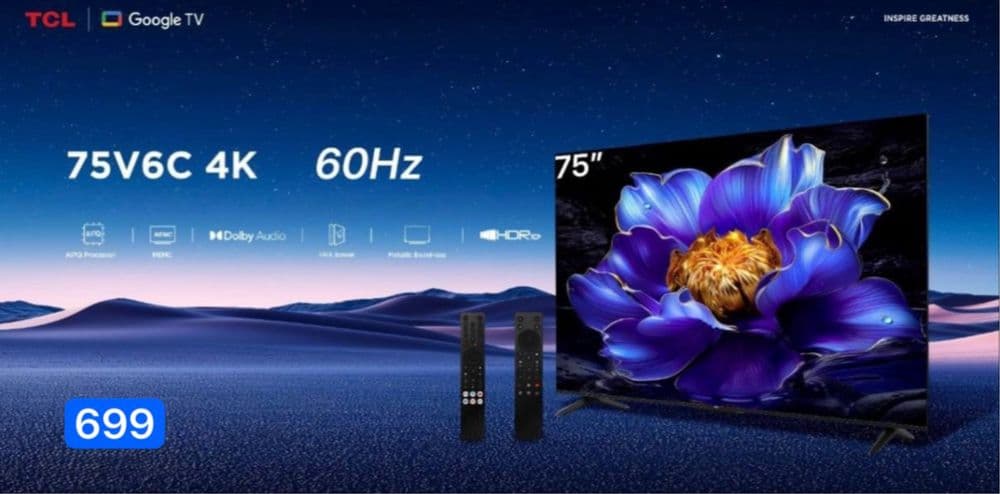 Телевизор TCL 75V6C 4K  new 2026 — 1