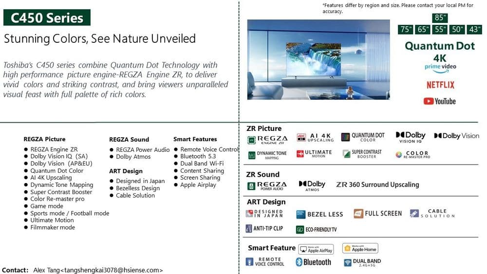 Телевизор TOSHIBA 65C450KE Qled Smart 4K от официального дилера — 5
