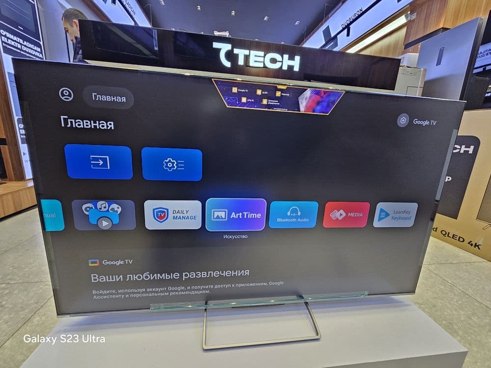 Новинка Music TV Первый В Узбекистане Телевизор 65 7TECH Qled + Karao — 1
