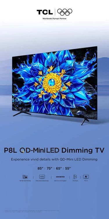 Телевизоры TCL 75P8L 144Hz QD-Mini Led Onkyo 2.1 Hi-Fi system — 6