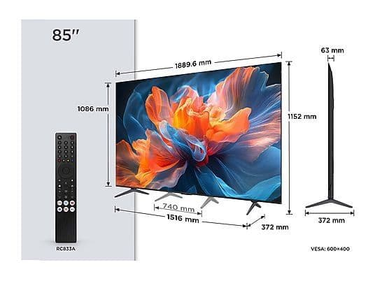 TCL 85/85P8K телевизор по оптимальным ценам, бесплатная доставка.24/7 — 2