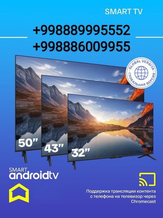 Телевизор SAMSUNG™ QRiSTAL AndroiD14 +GOLOS Smart FULL 45~32~40~55~65 — 3