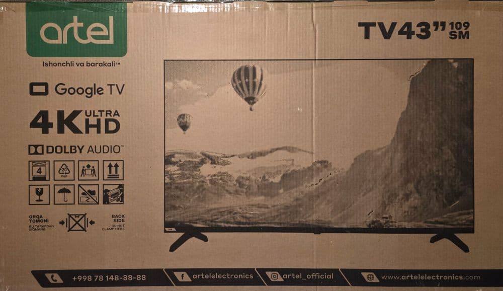 Google TV 4K Ultra HD Artel 43" (109 см) — 1