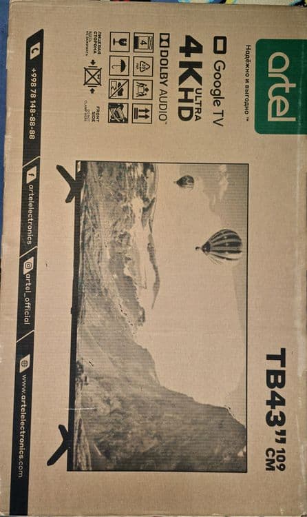 Google TV 4K Ultra HD Artel 43" (109 см) — 3