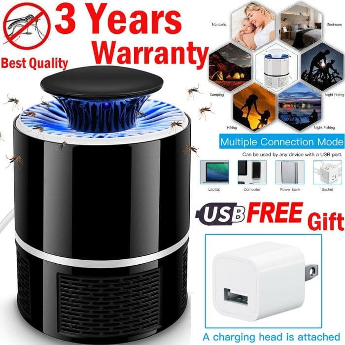 Электро ловушка USB Mosquito Killer-Уничтожитель комаров ультразвук — 1