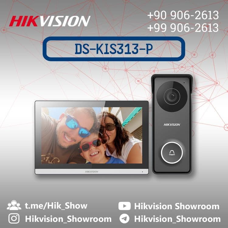 DS-KIS313-P Hikvision HD domofonlari. Onson montaj va qulay narx — 1