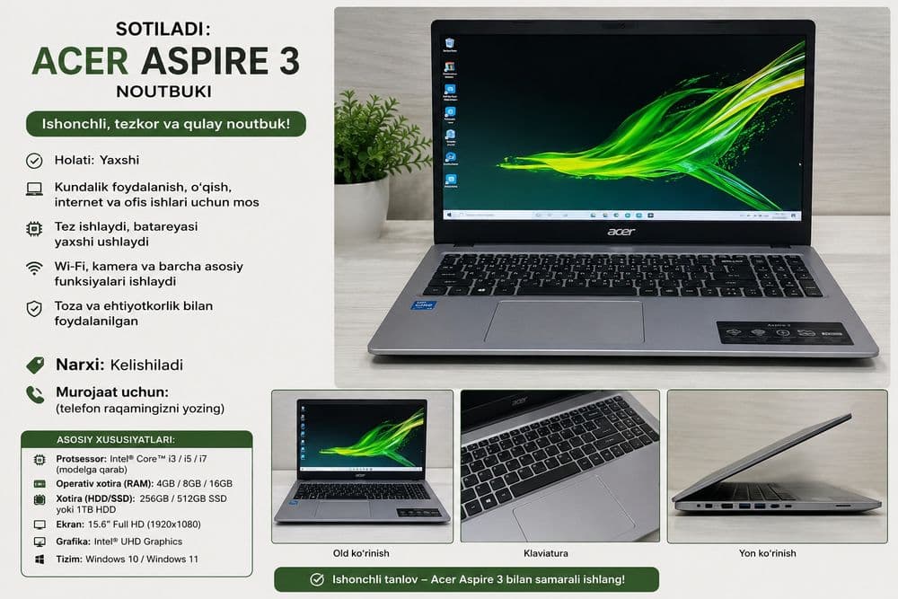 Acer aspire 3 noutbuki — 1
