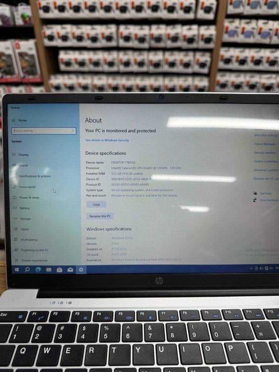 Ноутбук Intel Celeron N3450 /4GB /256GB /FHD 15.6" Notebook — 4