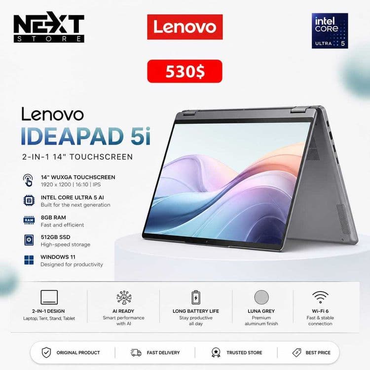 Ноутбук-трансформер Lenovo IdeaPad 5i 2-in-1 Ultra 5 8GB 512GB Touch — 1