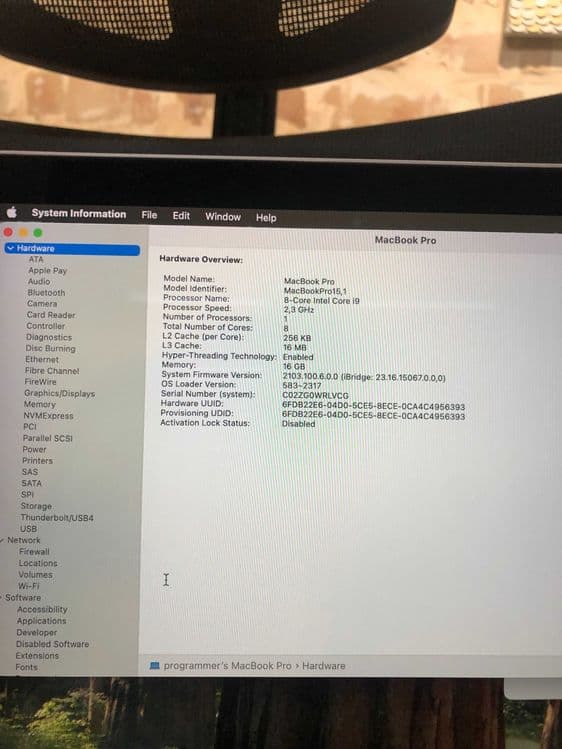 MacBook Pro 2019 Core i9 16GB RAM 512SSD - Kuchli Noutbuk — 5