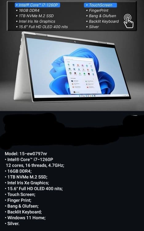 HP Envy x360, (15.6) 16GB -1TB — 6