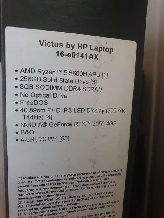 Hp Victus 16-e0141AX — 1