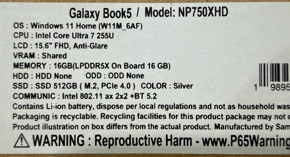 Ультрабук Samsung Galaxy Book5 (USA) — 2