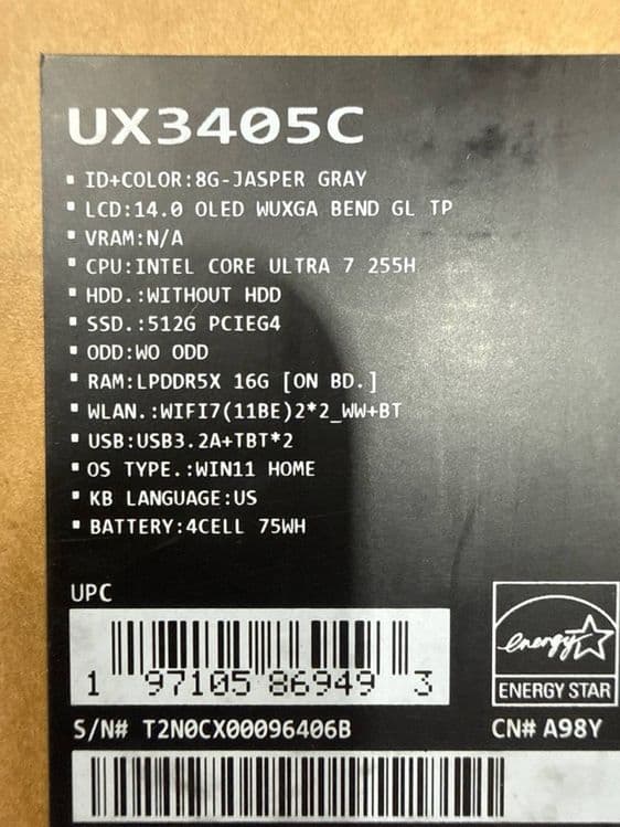 Asus Zenbook UX3405C — 2