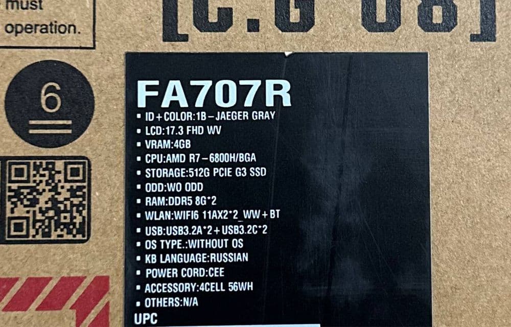 Asus tuf gaming A17 uncha ko’p ishlatilmagan — 6