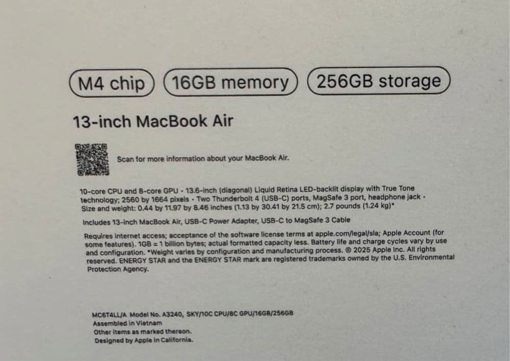 Macbook Air 13” M4  в магазе у Артура на малике — 4