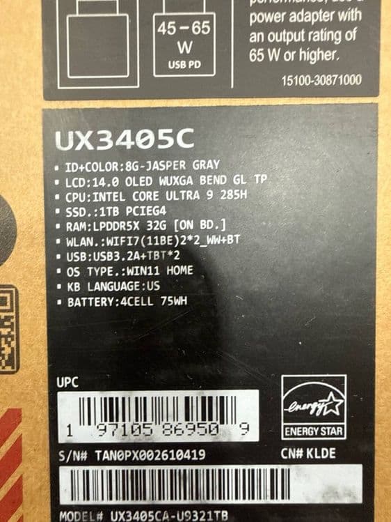 Asus Zenbook UX3405C — 2