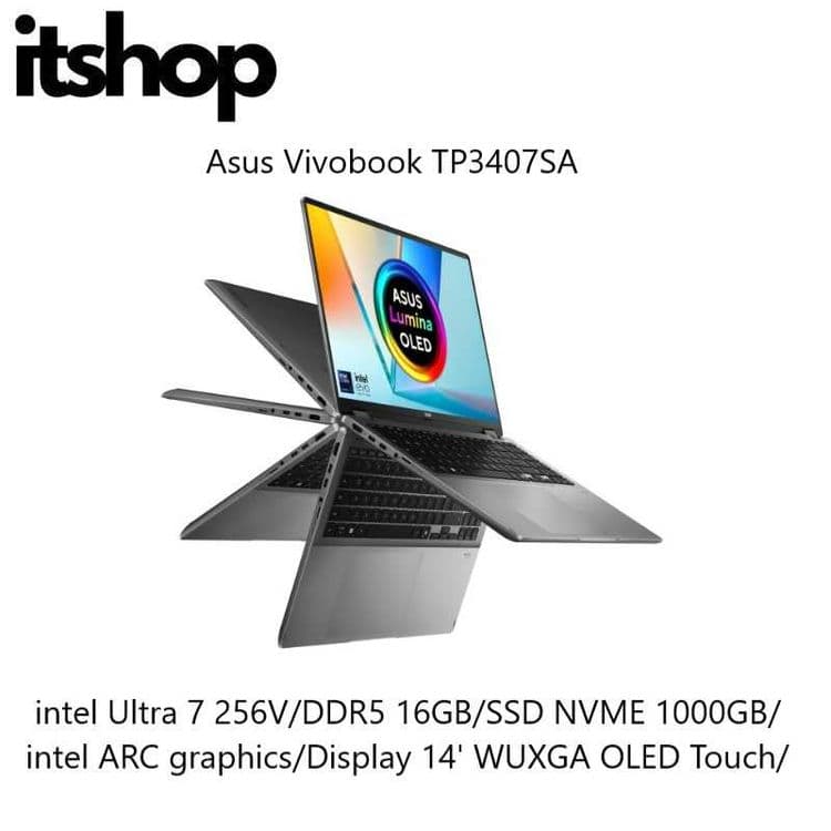 Asus Vivobook TP3407SA intel Ultra7 256V/16/1000/14' inch X360 OLED — 1