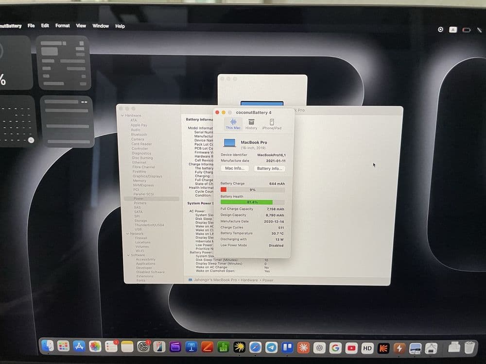 Macbook Pro 16” 2019 — 8
