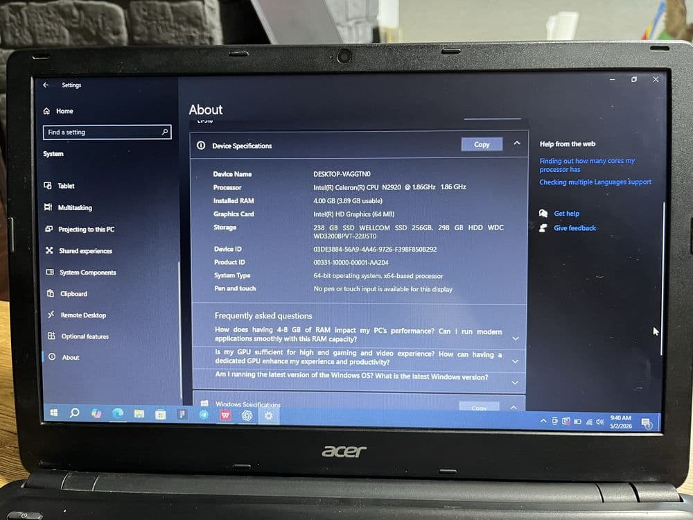 Acer noutbuk sotiladi — 3
