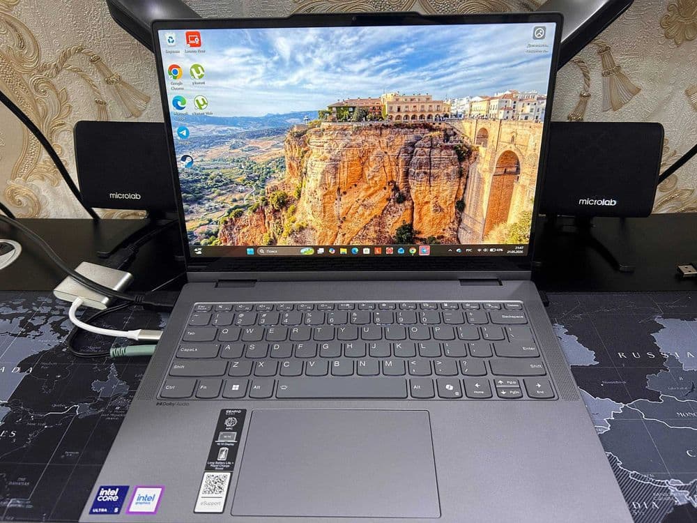 Noutbuk Lenovo Flip, Intel Core ULTRA 5-225U(14"Touchscreen IPS 360°) — 1