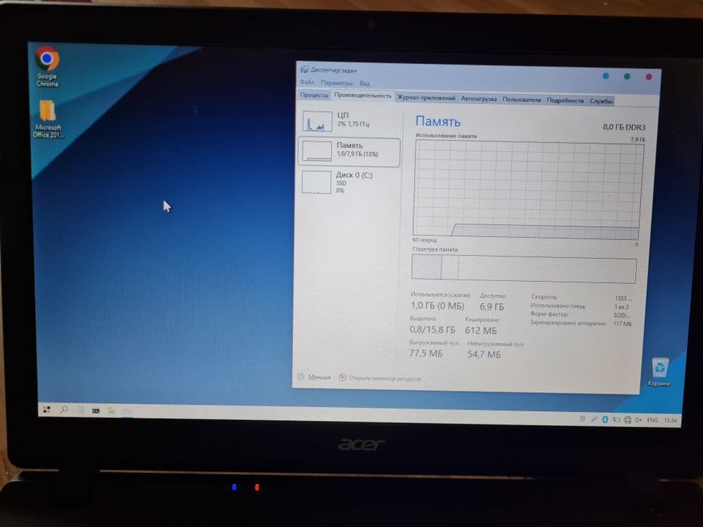 Noutbuk Acer  8/256ssd holati yaxshi — 3