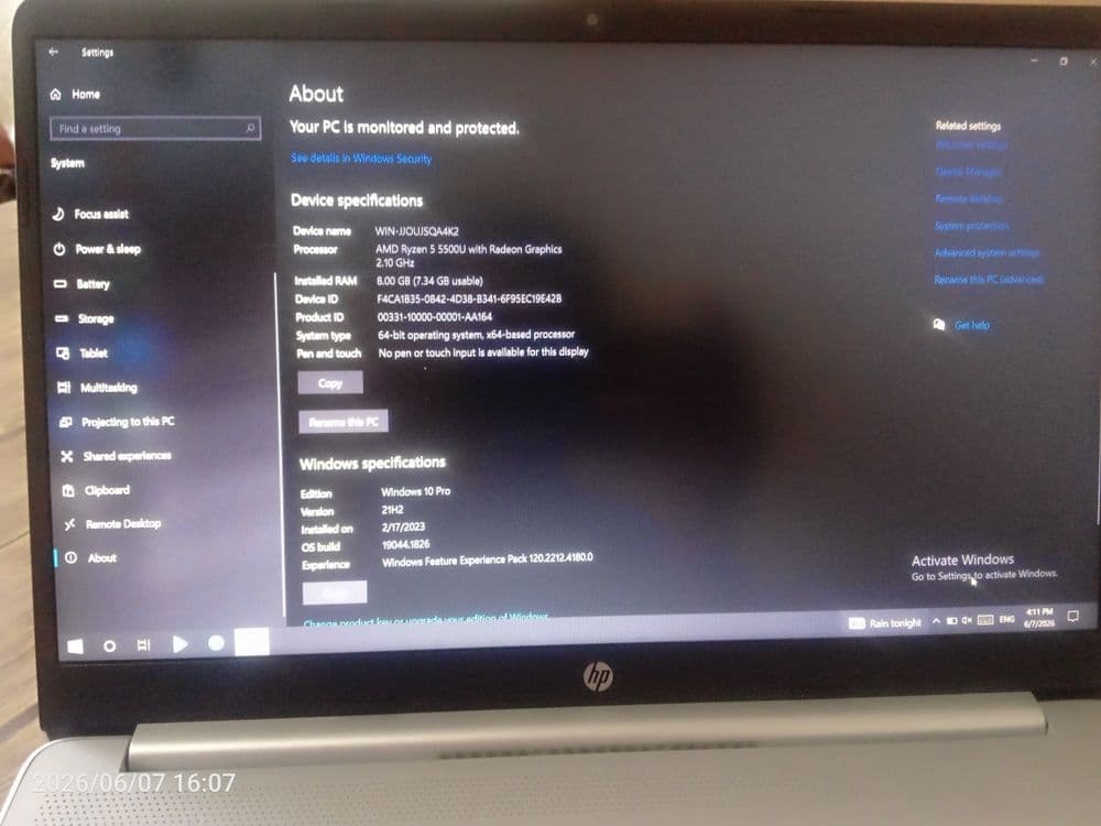 HP Laptop 15s-eq2xxx Ryzen 5500u sotiladi — 4