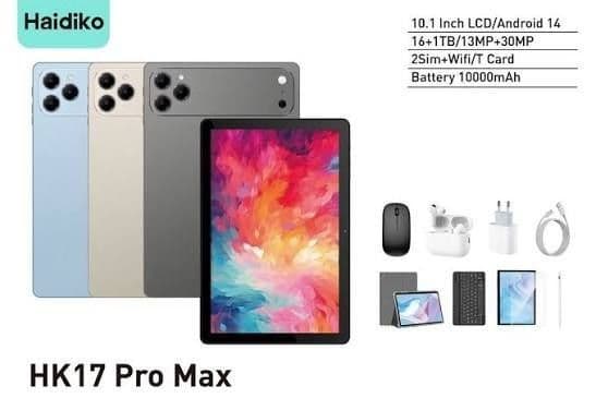 Haidiko HK16 ProMax, Haidiko HK17 ProMax, HK17 AirMax planshet, 16/1TB — 8