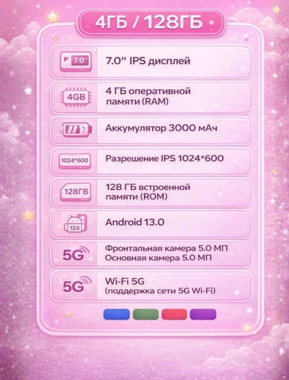 Детский планшет, планшет для детей, Tab 4 Kids планшет Доставка есть! — 4