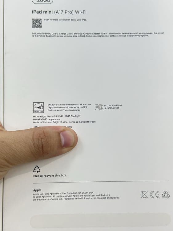 iPad mini ( A17 Pro ) Wifi  3 oy Garantiya — 2