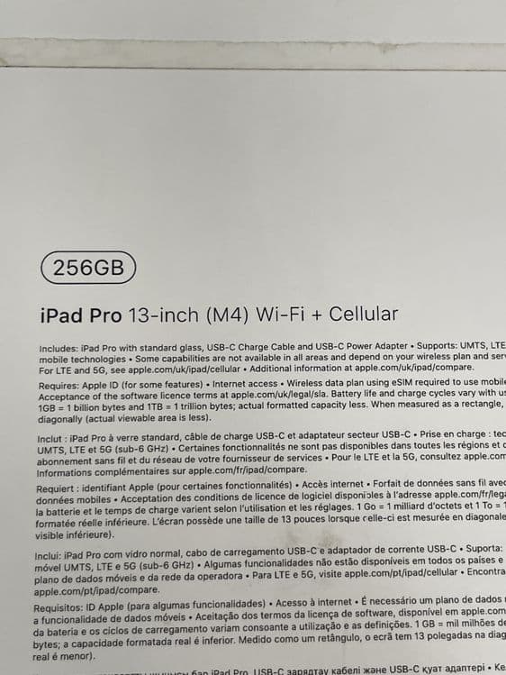 Ipad Pro M4 (esim) 13 — 2