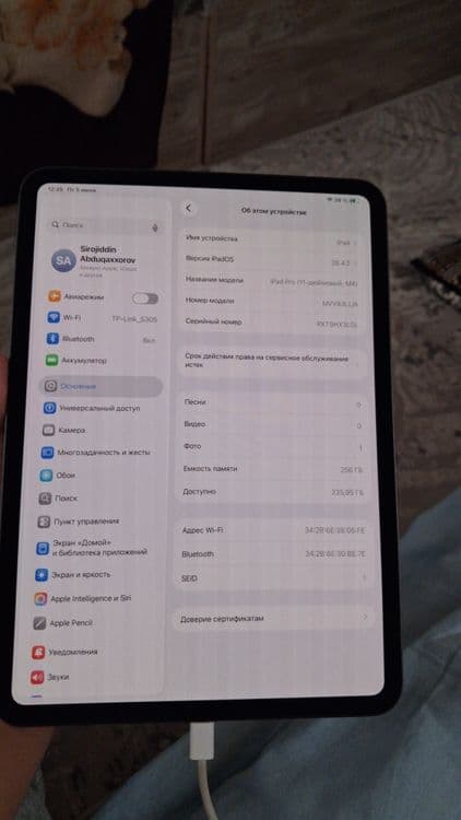 Ipad pro 11 m4 LLA 256 tali — 3