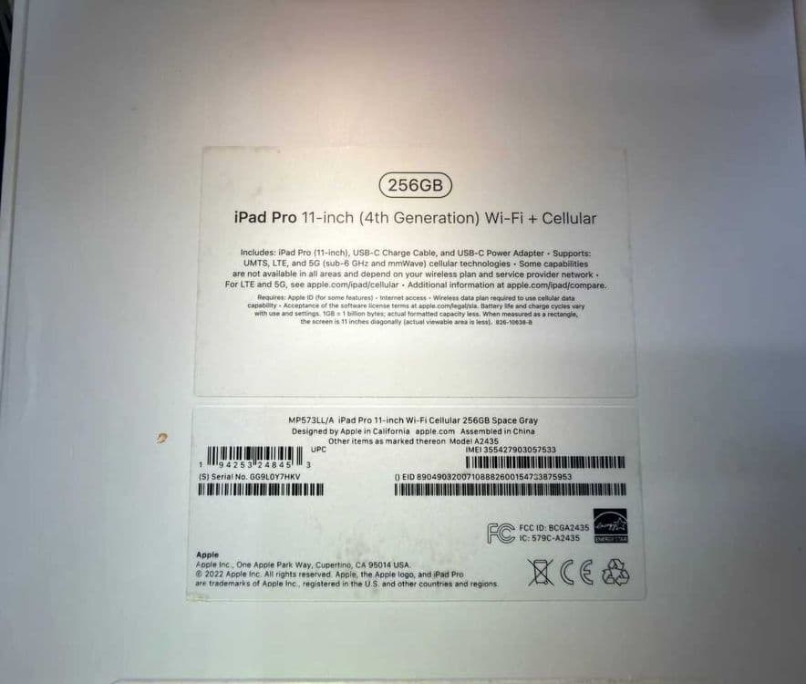 Продам состояние идеал iPad Pro 11 M2 256GB Wi-Fi + SIM (+ Коробка) — 5
