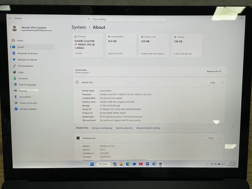 Microsoft Surface laptop 3 — 3