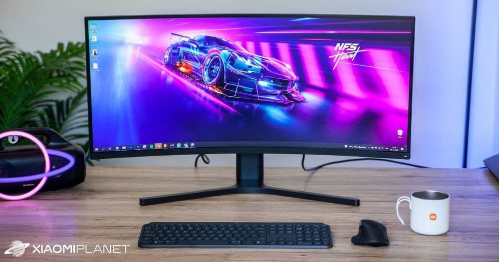 Mi - 34" Curved Gaming Monitor, VA, 144Hz, 4mc, WQHD (3440×1440), HDMI — 1