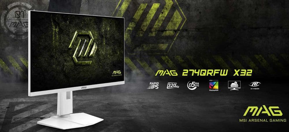 MSI 27 MAG 274QRFW X32, IPS, 0,5mc, 320hz, WQHD (2560x1440) White — 3