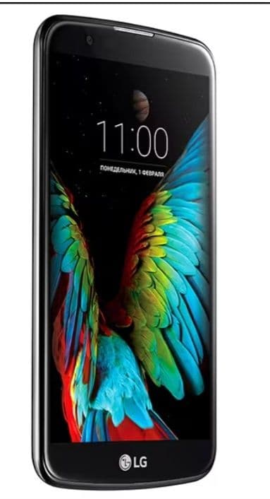 Телефон LG K10, LTE, черного цвета, с золотистой крышкой корпуса. — 1
