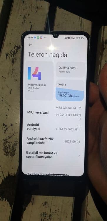 Redmi 13 C  hotirasi 256gb — 2