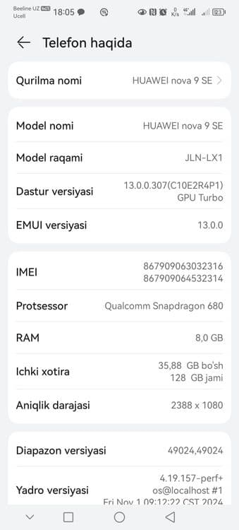 Huawei nova 9se sotiladi — 2