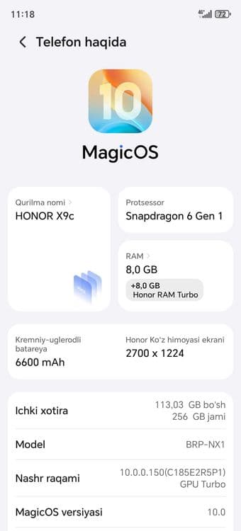 Honor x9c 256 gb — 1