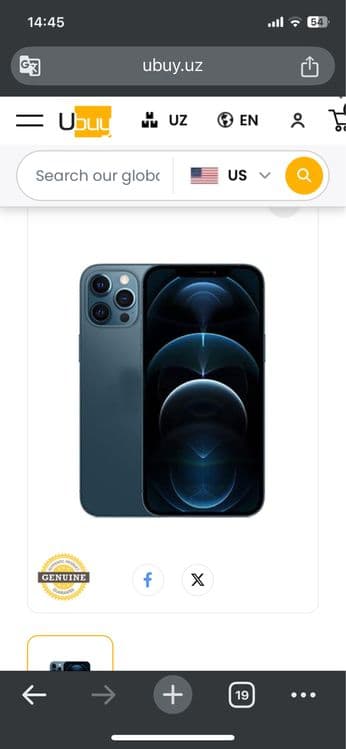 Iphone 12 pro ideal 75% hec qatti alishmagan face id ishlidi javob — 1