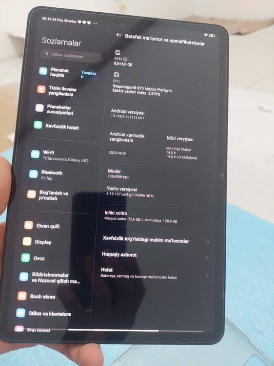Xiaomi pad 6  8 128 xolati yangi — 3